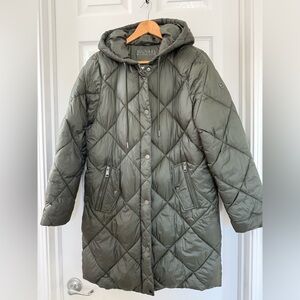 Michael Kors Women's Green Quilted Puffer Jacket